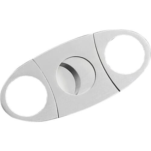 Stainless Steel Pocket Cigar Cutter Double Scissors Cigarette Tool
