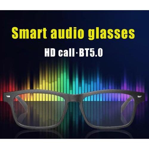 New Audio Glasses Wireless Bone Conduction Bluetooth Headset Againse Blue Light Long Standby Waterproof Smart Touch Sunglasses