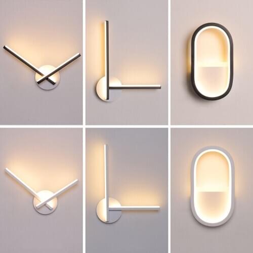 New design black/white LED Wall Lights Living Room Bedroom LED Indoor Wall Lamp Modern Home Lighting Wall Mounted wandlamp
