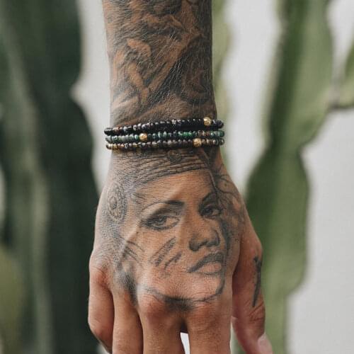 POHIER Wristband with Amber Japanese Miyuki Beads 14K Gold Color Charm Bracelet For Man Woman Jewelry