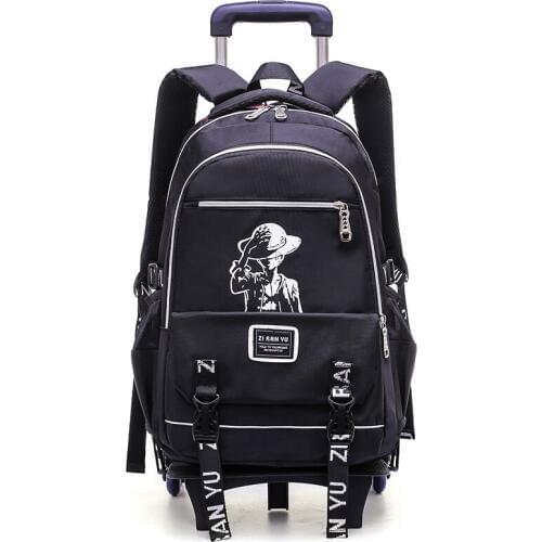 Boy Rolling Backpack On 2/6 Wheels Boys Trolley School bags Childrens Travel luggage Bag Backpacks Detachable Student Bookbag