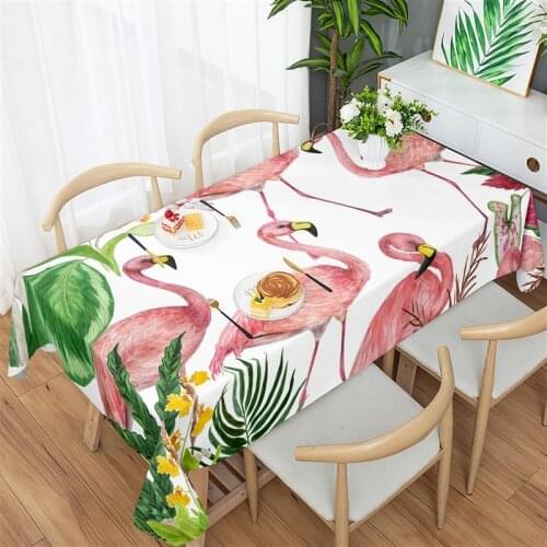 Flamingo Printing Tablecloth Cover Rectangular Waterproof Table Cloth Large Coffee-Dining-Living Room Table Mat Nappe De Table