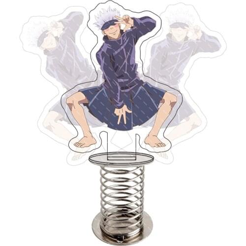 Jujutsu Kaisen Shaking Standing Plate Funny Gojo Satoru Inumaki Toge Cross-dressing Spring Standing Sign Props Height 11.5cm