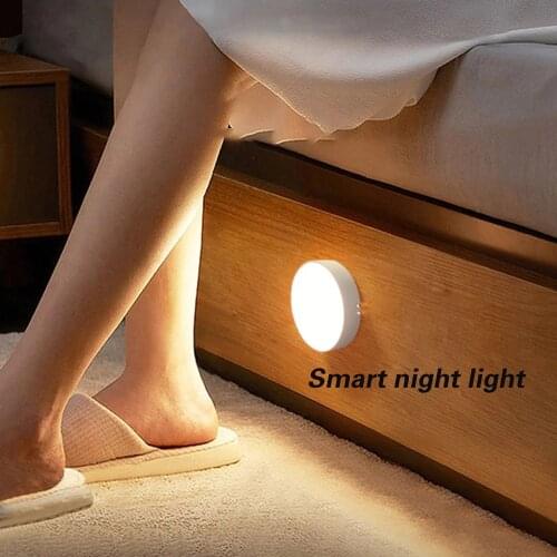 LED Night Light Mini Round Light Sensor Control No Flicker Nightlight Wall Lamp For Children Kids Kitchen Bedroom Smart home sof