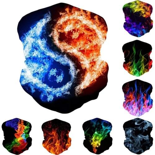 Outdoor Windproof Dustproof Motorcycle Skiing Cycling Adjustable Full Face Mask Unisex Printing Soft Breathable Ice silk Scarf