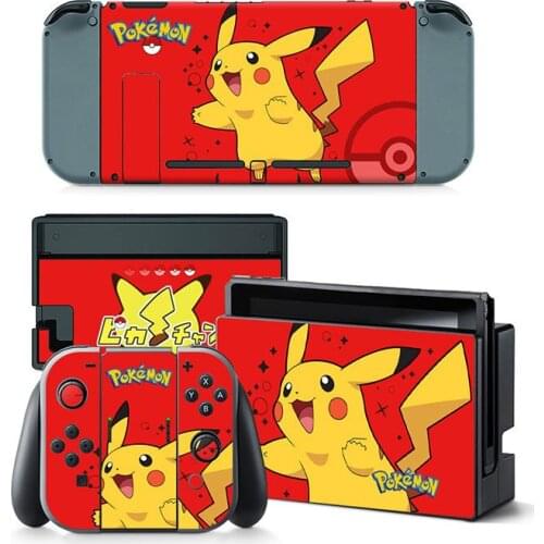 Pokemon Pikachu For Nintendo Switch Handle Case Ultra-thin PC Hard Stickers for Nintendo Switch Game Console Accessories