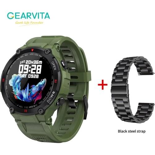 Gearvita K22 Smart Watch BT Call Fitness Tracker Music Play Heart Rate Outdoor Sports Smartwatch For Huawei Android IOS