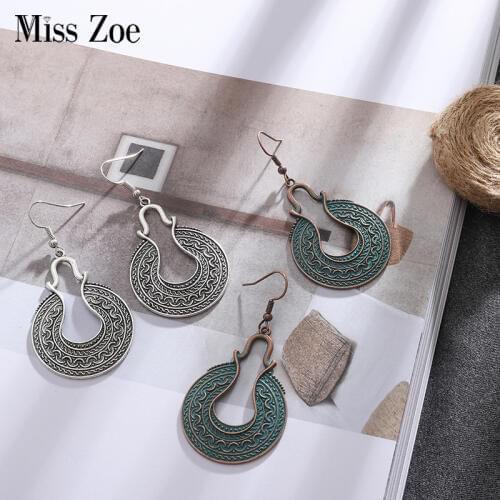 Ethnic Boho Earrings Antique S Bronze Copper Drop Earrings for Women Brincos 9 styles Fashion Jewelry Gift for Wife Girl