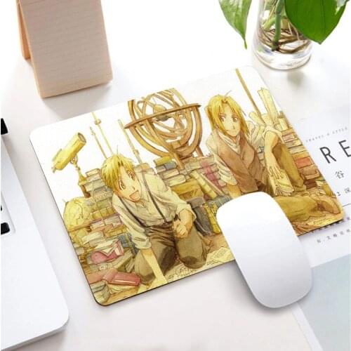 25x29cm Fullmetal Alchemist Anime Small Size Learning Gamer Mouse Pad Gaming Accessories Waterproof Non-slip RubberDesk Mat
