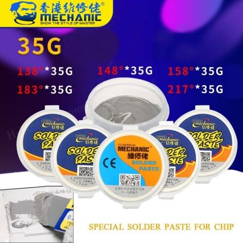 MECHANIC ROHS high-temperature Lead/lead-free solder paste mud for mobile phone repair SMT patch solder paste BGA chip tin