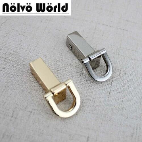 20pcs 31*33mm DIY purse 2 side clips die casting nickel color hardware bags clasp accessory,clase for making bags Metal Clip