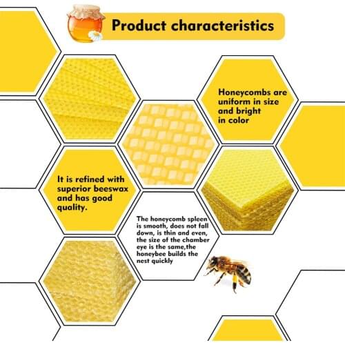 10pcs/30pcs Beeswax Sheets with Honeycomb Texture Bees Wax Coated Deep Foundation Flake Nest Base SCIE999