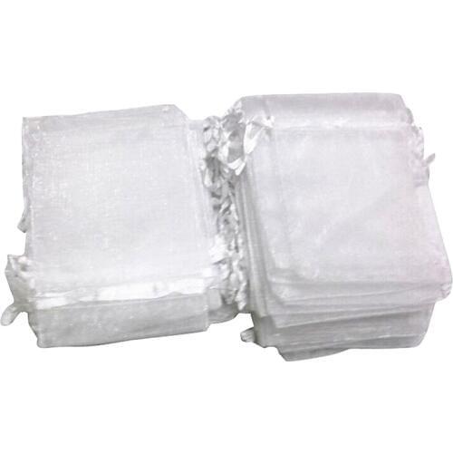 100Pieces 10x13cm White Organza Bags Wedding Pouches Christmas Gift Bag Nice Jewelry Packaging Bags