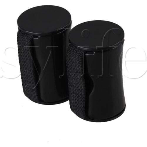 2pcs Plastic Finger Shot Rhythm Sand Shaker Music Ring For Ukulele Guitar Black