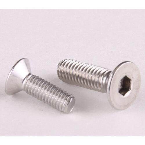 30PCS Authentic 304 Stainless Steel Countersunk Head Allen Screw Flat Head Bolts M4 * 12