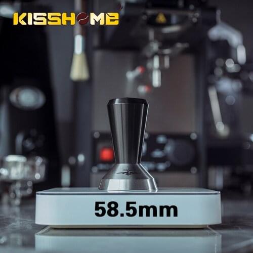 58.5mm Coffee Tamper Espresso Distributor Stainless Steel Handle Powder Hammer Flat Base Espresso Cafe Barista Tools Accessories