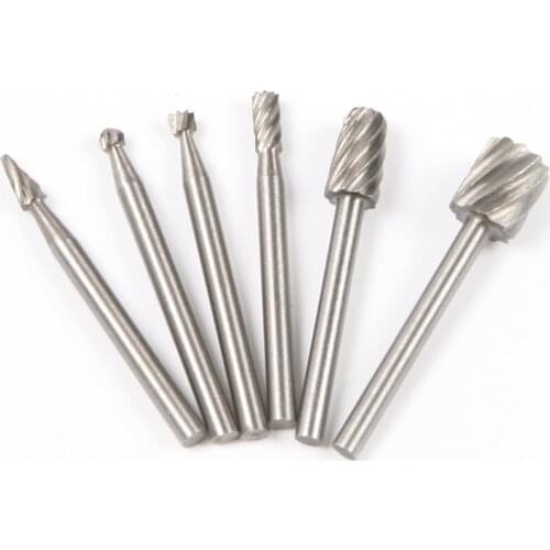 6Pcs HSS Routing Router Bits Burr Rotary Tools Suit Dremel & Rotary Tools High quality & brand new 6 in 1 Milling burrs kits
