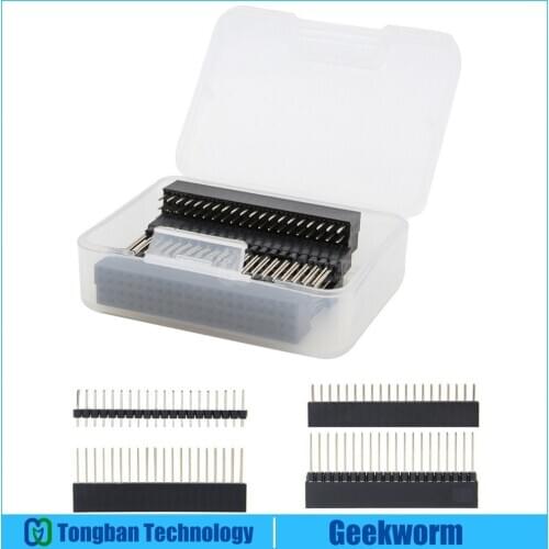 8PCS GPIO 2*20 Pin Female Header Kit, 40P Stacking Stackable Female Header for Raspberry Pi 4 Model B/ 3B+/ 3B/ 2B/ Zero(Zero)