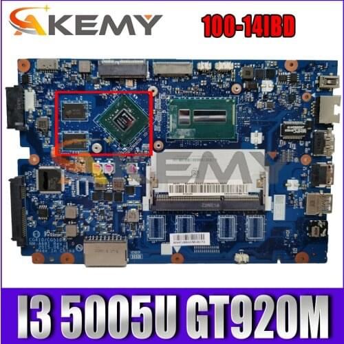 Akemy CG410/CG510 NM-A681 Motherboard For Lenovo 100-14IBD Laptop Motherboard CPU I3 5005U GT920M DDR3 100% Test