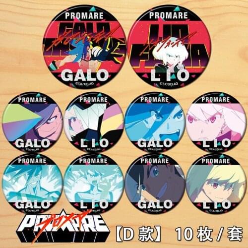 Anime PROMARE Lio Galo Thymos 58mm Figure Badge Round Brooch Pin Gifts Kids Collection Toy