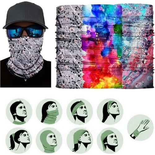 Movie Clown Anime Skull Seamless Balaclava Halloween Magic Scarf Headwear Sports Bandanas Men Cycling Hiking Scarf Neck Gaiter