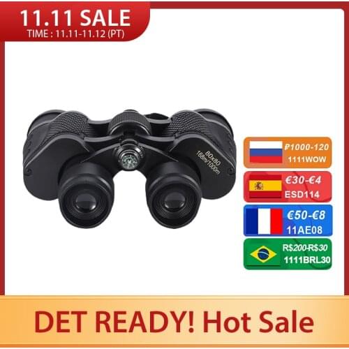 80x80 Binoculars HD High Power Telescope Low Light Optical Hiking Portable Binoculars Outdoor Hunting Bird Watching Sports Scope