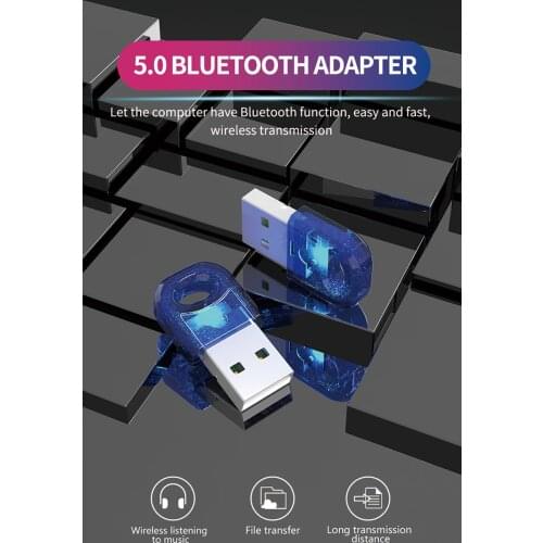 Bluetooth 5.0 Adapter USB Bluetooth Transmitter for PC Computer Receptor Laptop Earphone Audio Printer Data Dongle Receiver
