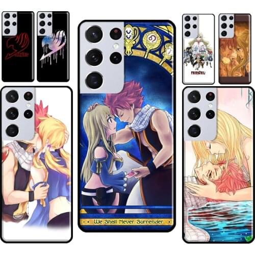 Fairy Tail Erza Natsu Lucy Phone Case For Samsung Galaxy S8 S9 S10 Plus S20 FE Note 10 Plus Note 20 Ultra S21 Coque