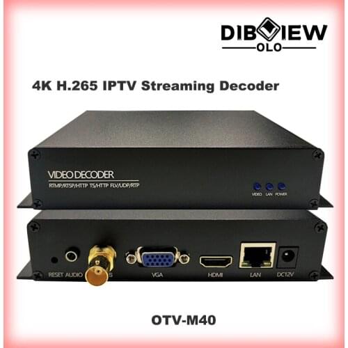 OTV-M40 UHD 4K H265 H264 IP To HDMI Facebook Youtube RTMP RTSP HTTP UDP M3u8 HLS Live Media Streaming Video Streaming IPTV Decod