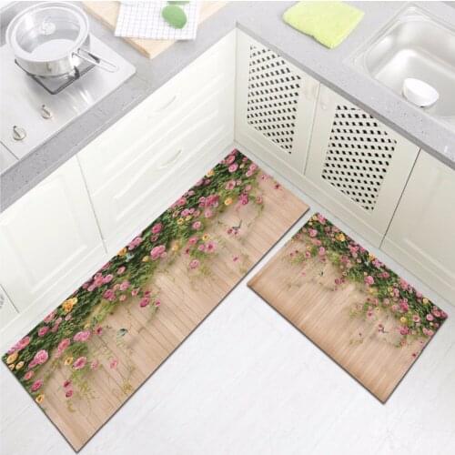 Flowers Wood Board Area Rug And Carpet For Kids Baby Home Living Room Crystal Velvet Toilet Bedroom kitchen Door Floor Bath Mats