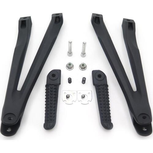 For 2004-2008 Yamaha YZF R1 yzf-r1 yzfr1 2005 2006 2007 Motorcycle Rear Passenger Foot Rest Pegs Pedals Bracket kit Black / SL