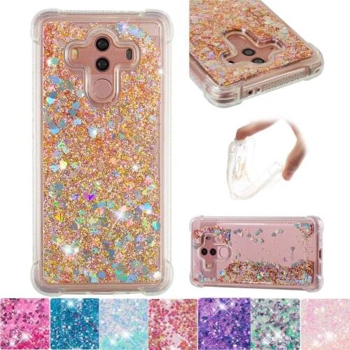 For Huawei Nova 2i Glitter Liquid Bumper Cover Mate 10 Pro Mate10 Lite Cute Soft Case RNE-L21 RNE-L23 BLA-L29 REN L21 BLA L29
