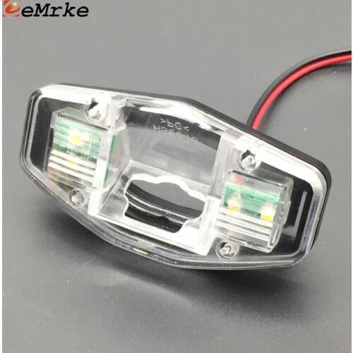 EEMRKE Car Rear View Camera Bracket License Plate Lights with LED Housing Mount for Acura RDX CSX EL MDX ILX RL RLX TL TSX