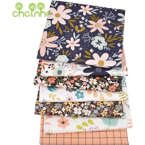 Chainho,Printed Twill Cotton Fabric,Patchwork Cloth For DIY Sewing Quilting Baby&Childs Bedcloth Material,Newest Floral Series