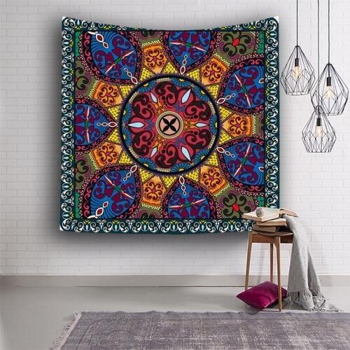 Indian Mandala Blankets Tapestry Wall Hanging Bohemian Bedspread Blanket Home Decor Outdoor Pinic Mats Large Sofa Chair Cover