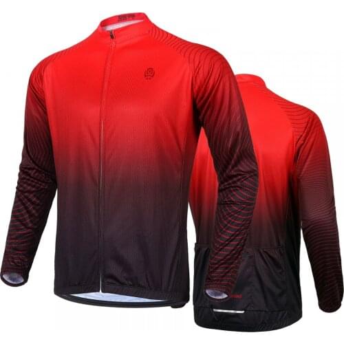 Quality Gradient Cycling Jersey Long Sleeve Mtb Bicycle Cycling Clothing Mountain Bike Sportswear Outdoor Cycling Clothes