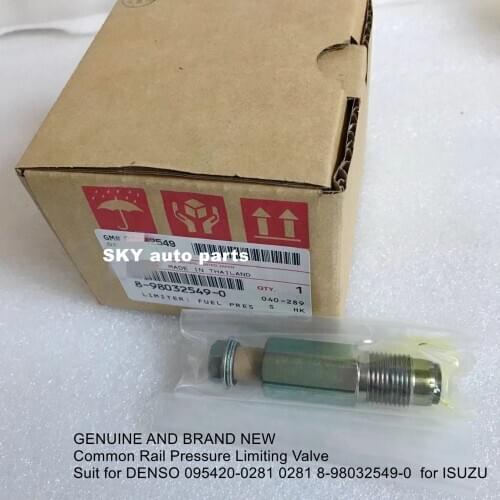 GENUINE AND BRAND NEW Common Rail Pressure Limiting Valve suit for DENSO 095420-0281 0281 8-98032549-0 for ISUZU