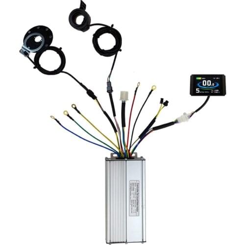 36V/48V 1500W 35A Electric Bicycle Sine Wave Controller KT LCD8H Display&Thumb Throttle and Sensor SM Accessories