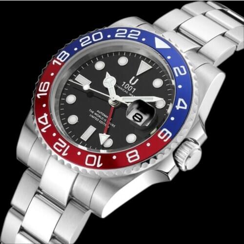 U1001 brand Luxury Ceramic Bezel Mens Mechanical Stainless Steel Automatic 2813 movement watch Self-wind men Watches