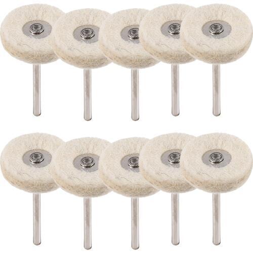 10 Pieces 25Mm Felt Installation Polishing Pad Jewelry Polishing Polishing Polishing Pad Set T-Shaped Rotary Drill Grinder Brush
