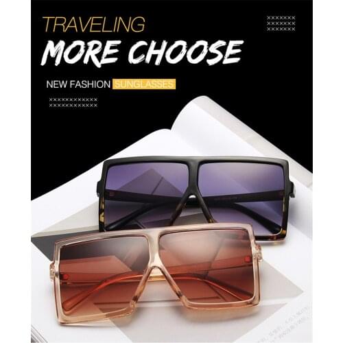 Women Classic Retro Clear Metal Hinge One-piece Sun Glasses Vintage Square Frame Designer Shades UV400 Eyewear Sunglasses