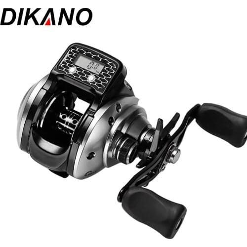 DIKANO Digital Display Baitcasting Reels Casting Lure Fishing 17 Axes Speed Ratio 6.3:1