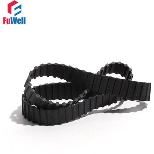 Double Teeth Black Rubber Timing Belt DL Type 12.7/20/25/38mm Belt Width Toothed Belt 315DL/330DL/345DL/360DL Gear Pulley Belt