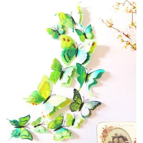 3D Double Leaf Luxury Butterfly Wall and Curtain Decor Ornament paintable decorative objects декоративные предметы под роспись