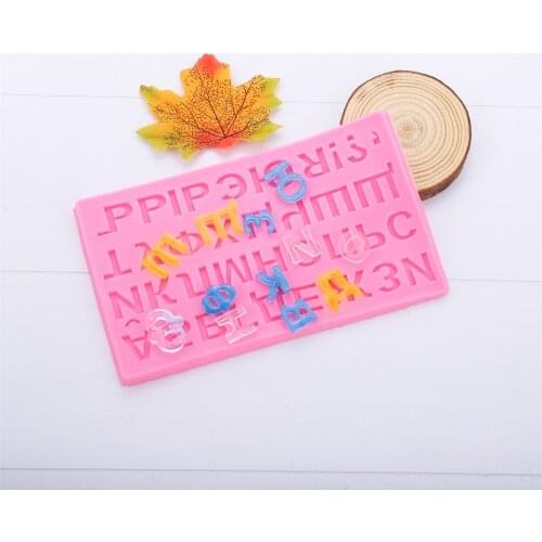 1 Pcs Russian Alphabet Silicone Mold Fondant Silicone Casting Molds Epoxy UV Resin For DIY Crafts Cake Decorating Accessories
