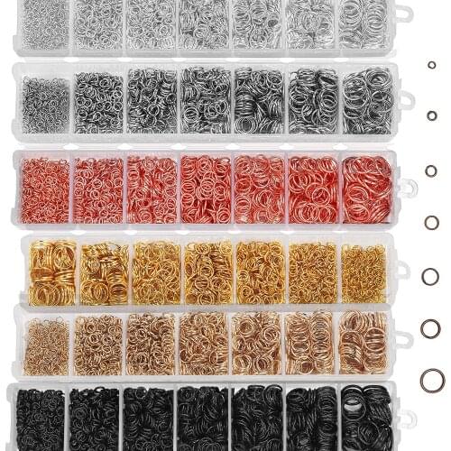 1370pcs Jump Rings Split Rings Connectors kit For Making Accessories Supplies Diy Jewelry Findings 3/4/5/6/8/10mm