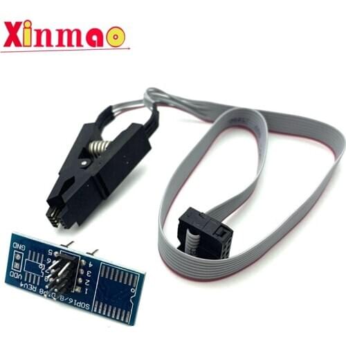 SOIC8 SOP8 DIP8 Format Flash Chip IC Test Clips Socket Adpter BIOS 24 25 93 USB Programmer Programable TL866CS TL866A Crocodile