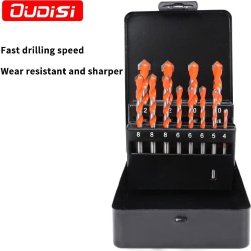 12pcs High Hardness Multi-functional Glass Drill Bit Metal Stainless Steel Cement Wall Electric hand drill Alloy Steel Drill Bit