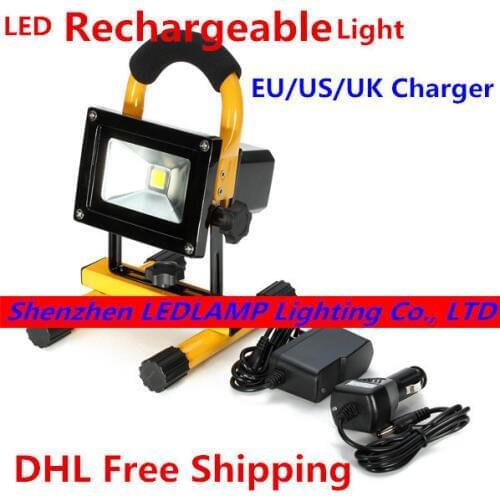LED Rechargeable Floodlight 10W Protable outdoor led floodlight camping light week light strong light for choice DHL Free Ship