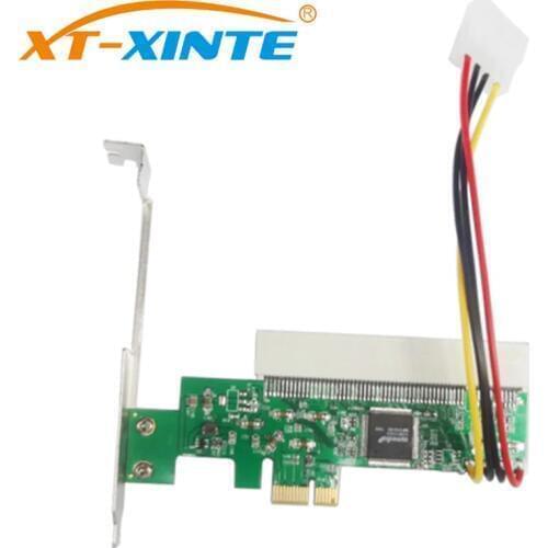 XT-XINTE LPE1083 PCI-Express to PCI Adapter Card PCI-E X1/X4/X8/X16 Slot with 4Pin Power Cable Card Green Q00440
